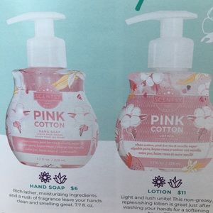 Pink cotton scentsy hand soap and lotion!!